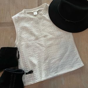 White sweater vest